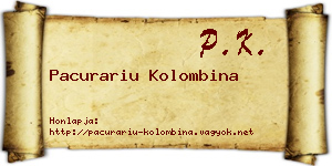 Pacurariu Kolombina névjegykártya
